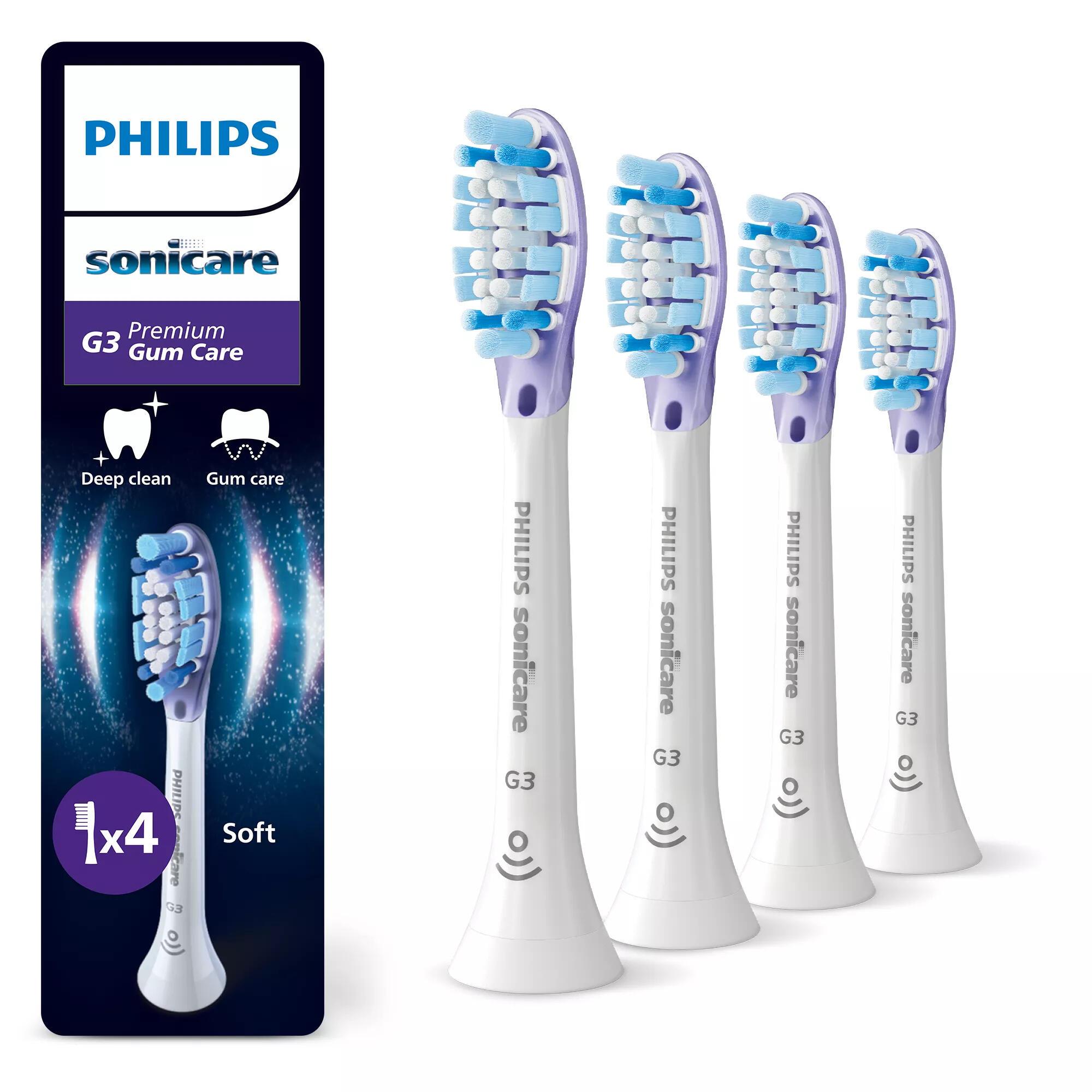 Koka zëvendësuese për furçë elektrike Philips Sonicare G3 Premium Gum Care / 4 copë - Bardhë - 2