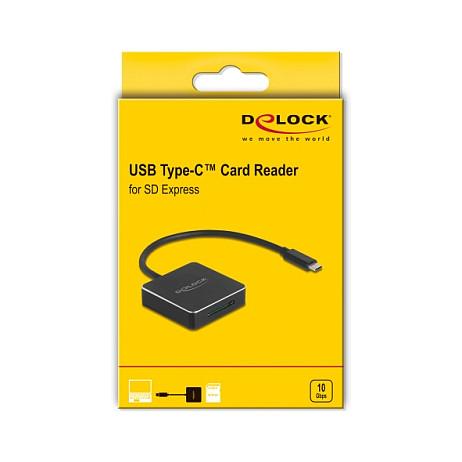 Lexues Kartelash DeLOCK 91019 / SD Express / SD / SDHC / SDXC / UHS-I / UHS-II / USB 3.2 Gen 2 / USB-C / 10 Gbit/s - Zezë - 3
