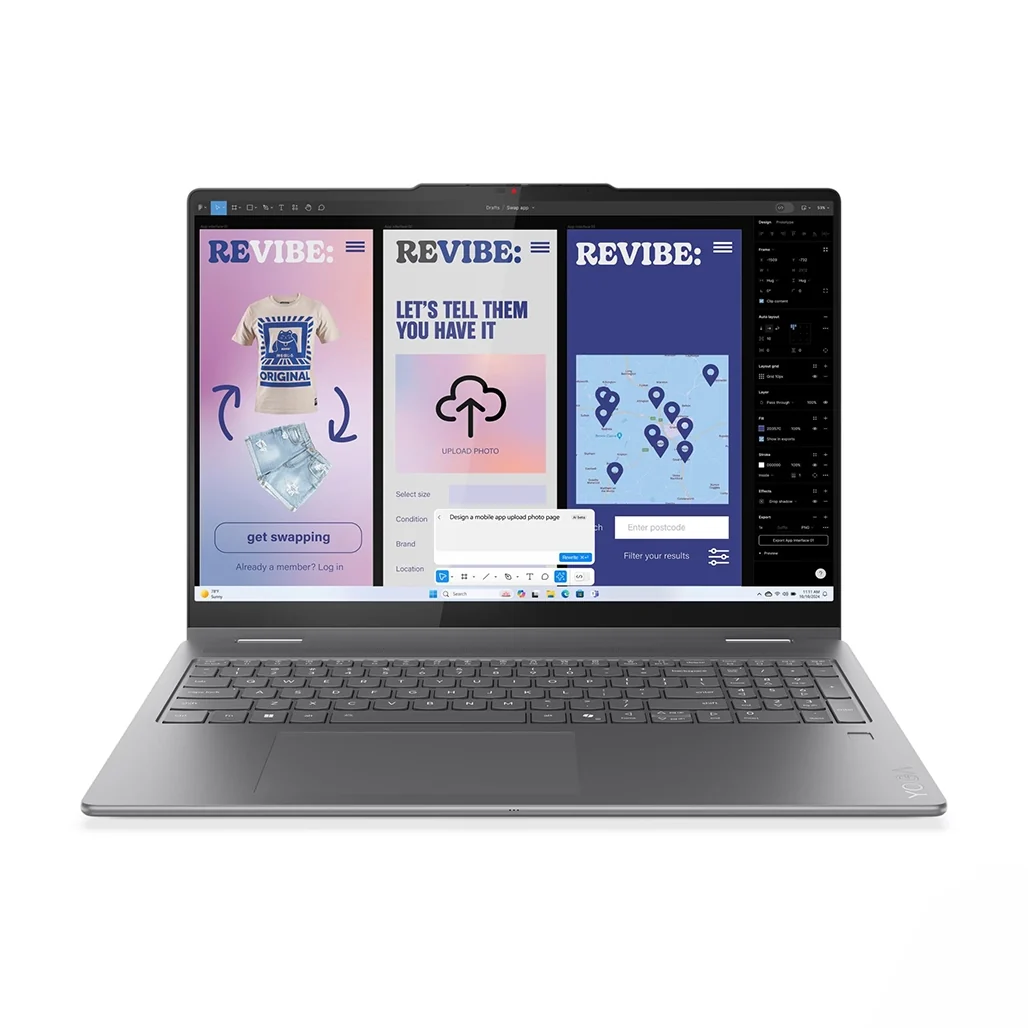 Laptop Lenovo Yoga 7 16ILL10 2-IN-1 / Ultra 7 256V / 16GB LPDDR5x / 512GB / 16" 2K Touch / Integrated Intel Arc 140V - Gri - 4