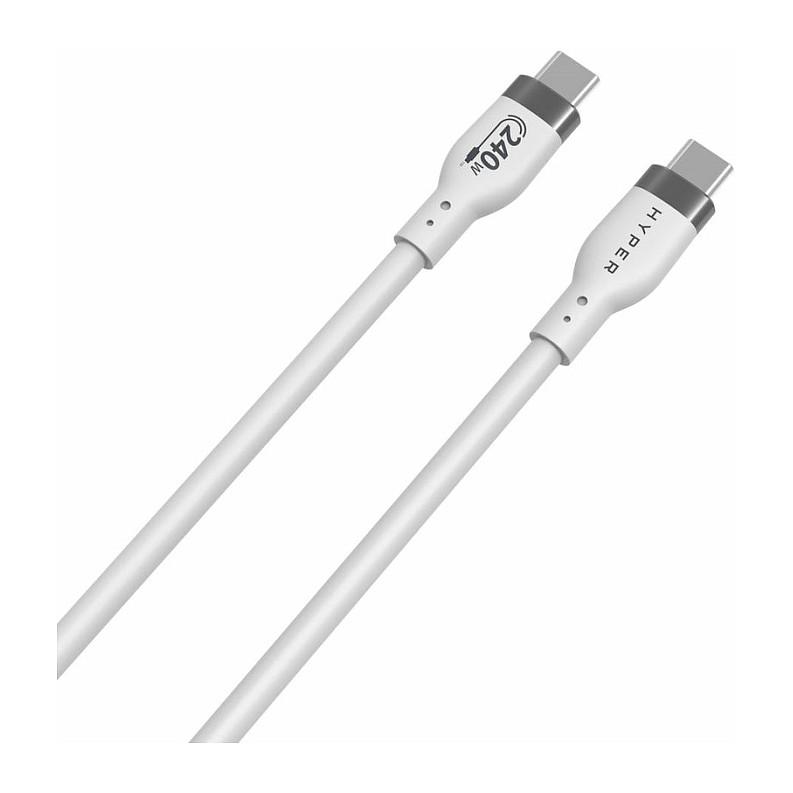 Kabllo USB Targus HyperJuice HJ4001WHGL, USB-C në USB-C, USB 2.0, 240W, 1m - Bardhë - 3