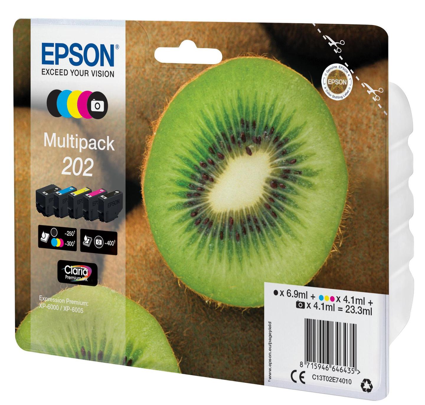 INK Epson 202 C13T02E74010 / 250/300/400 faqe - Shumëngjyrësh - 2