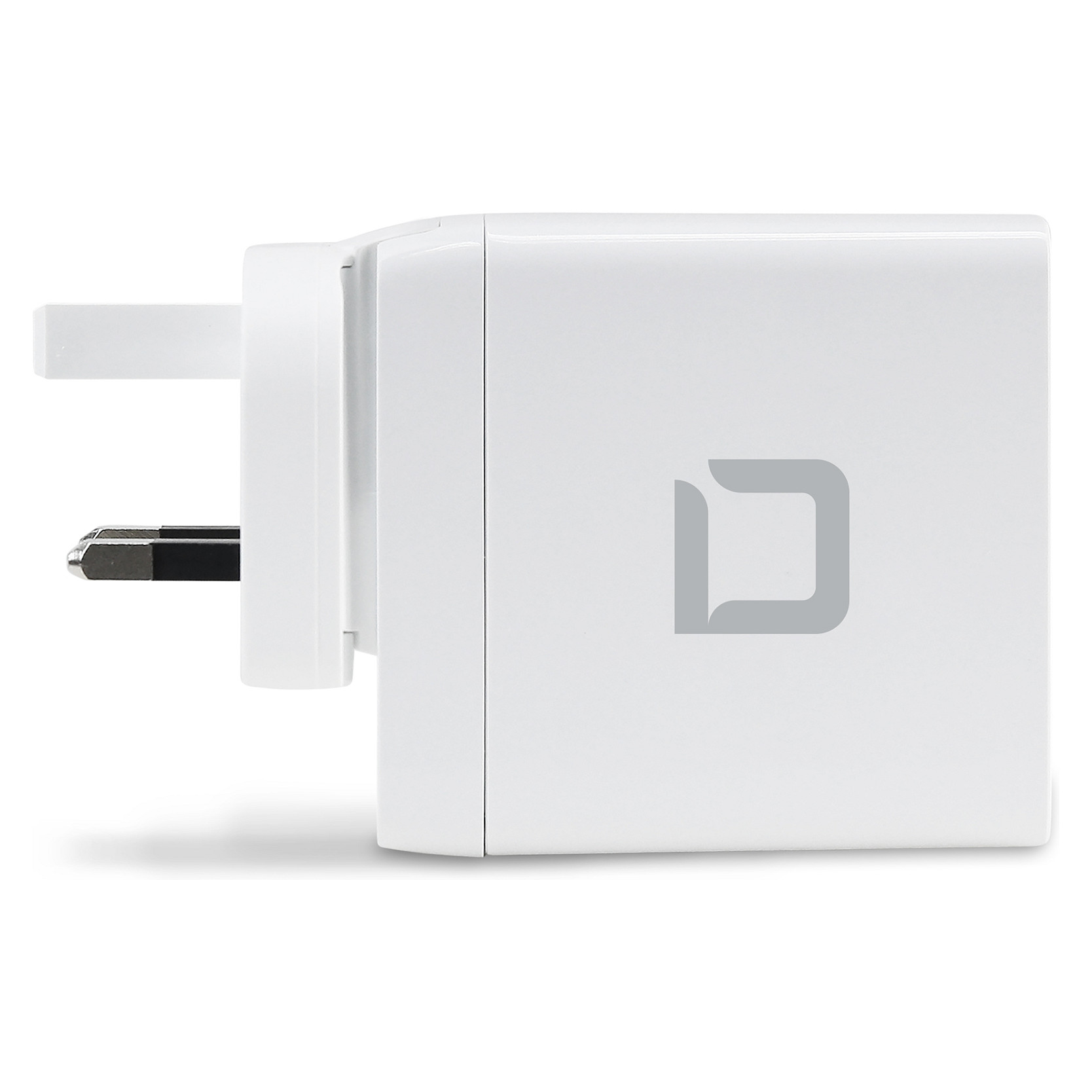 Adapter për Laptop DICOTA D31983 / 100W / GaN / USB-C PD / 2 × USB-C + USB-A - Bardhë - 3