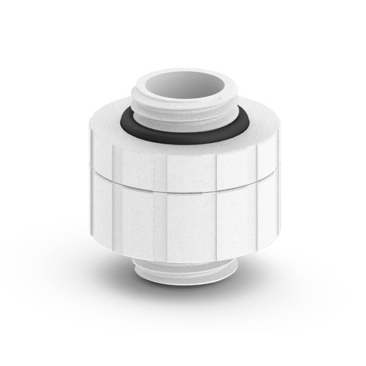 Adapter për Ftohje Bitspower Artemis, G1/4" Mashkull në G1/4" Mashkull, Rrotullues - Bardhë