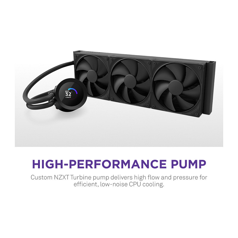Ftohës për Procesor NZXT Kraken Plus 360 / 360mm / AIO / RGB / LCD - Zezë - 3