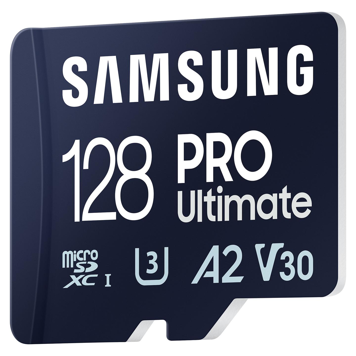 Kartë Memorie Samsung PRO Ultimate MB-MY128S, microSDXC, 128GB, UHS-I U3, V30, A2, 200MB/s, me Adapter - Blu - 2