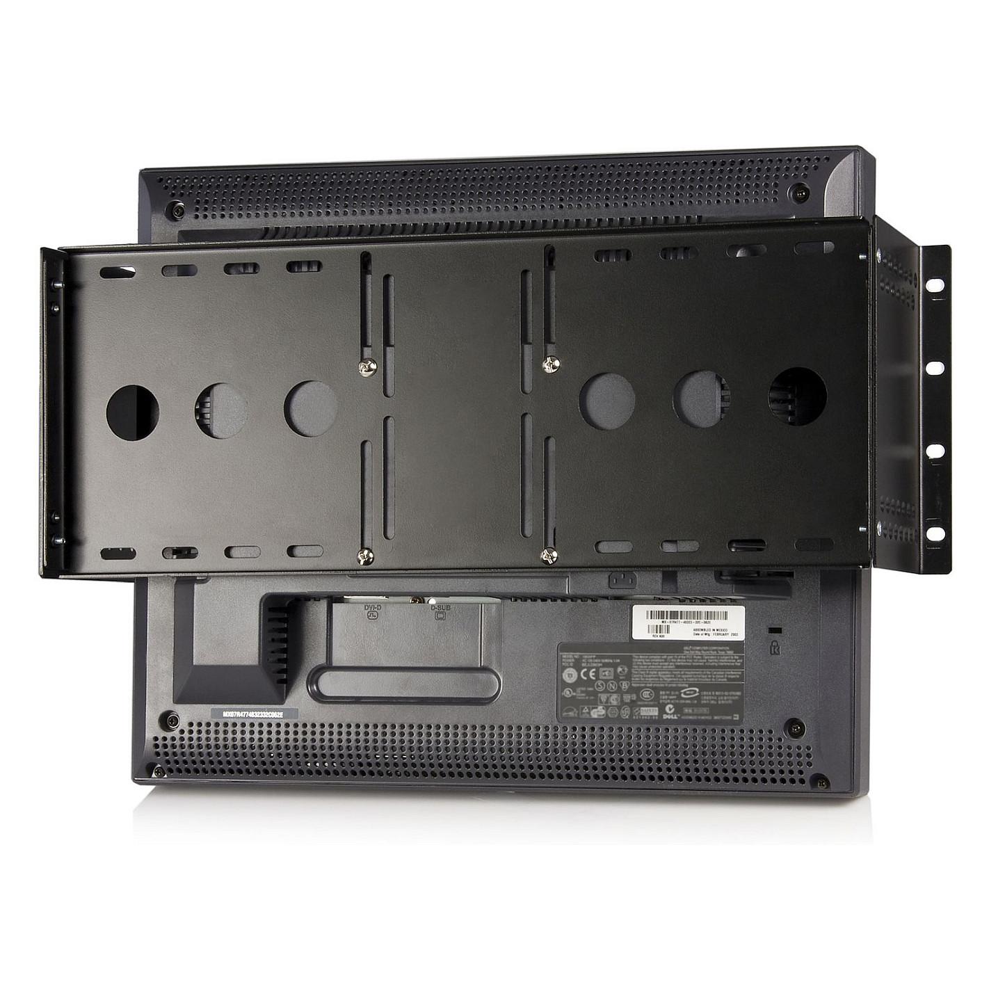 Mbajtëse për Monitor StarTech.com RKLCDBK , Rack 19" , 4U , VESA 75x75 & 100x100 , thellësi e rregullueshme - Zezë - 3