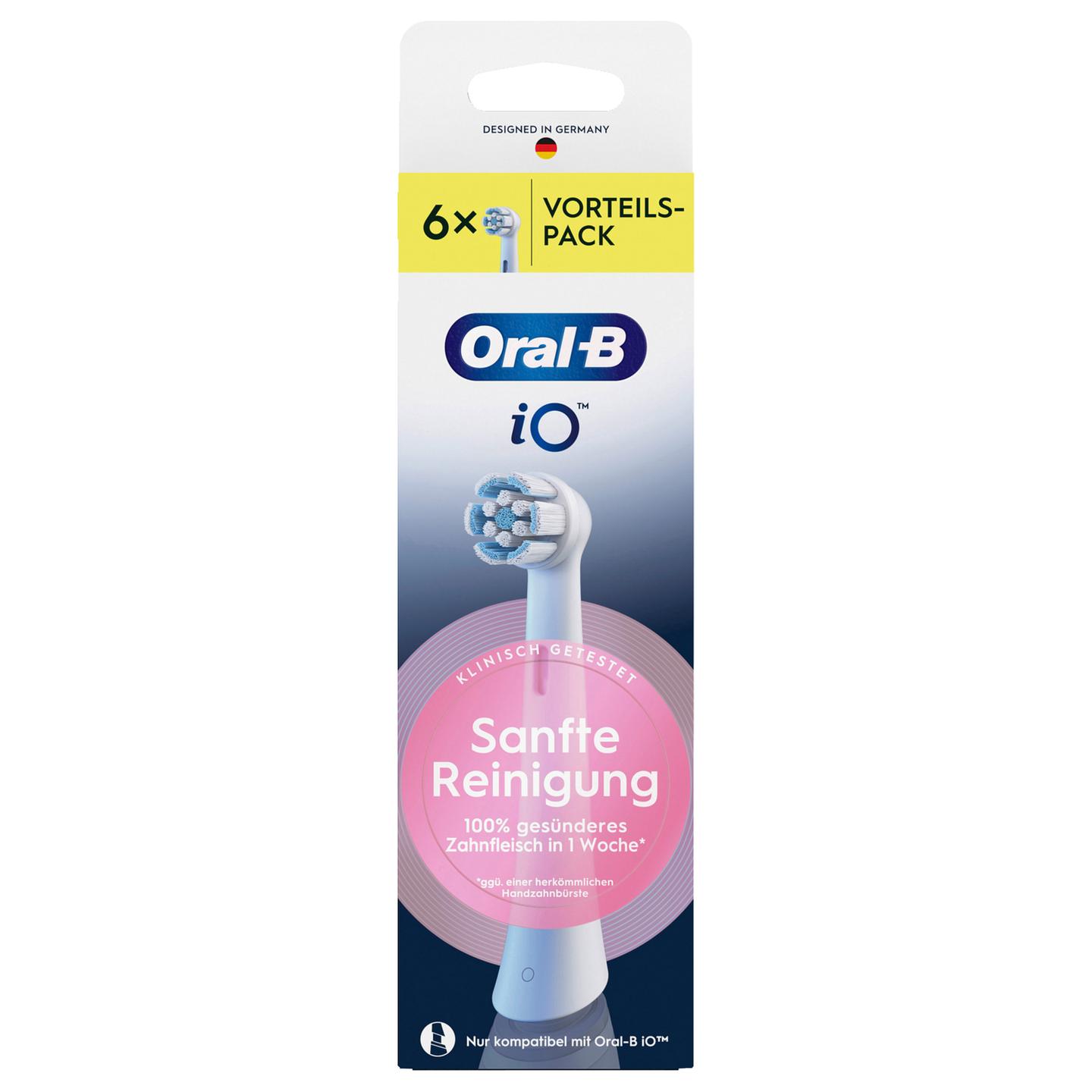 Koka Zëvendësuese për Furçë Dhëmbësh Oral-B iO Sanfte Reinigung / 6 Copë / Fije të Buta / Për Oral-B iO – Bardhë - 3