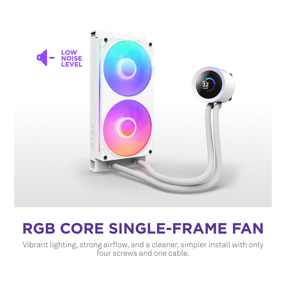Ftohës për Procesor NZXT Kraken Plus RGB 240 / 240mm / AIO / RGB / LCD - Bardhë - 6