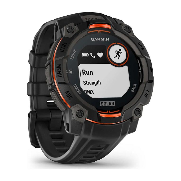 Orë e mençur Garmin Instinct 3 Solar, 45 mm, MIP, GPS, Power Glass, Solar, 10 ATM - Zezë - 3