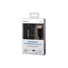Adapter LogiLink CV0109 / DisplayPort 1.2 në VGA & HDMI 1.4 & DVI / 4K 30Hz - Zezë - 6