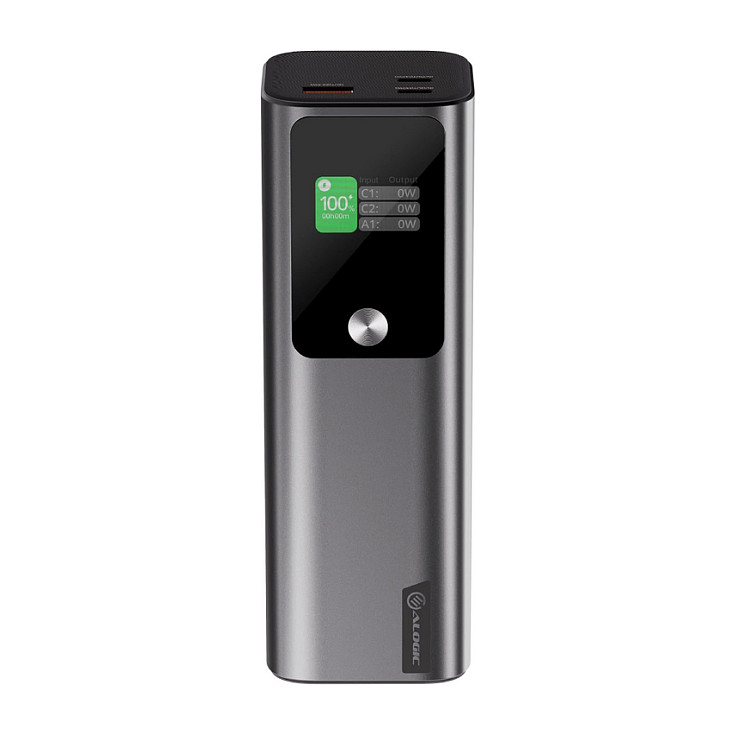 Powerbank ALOGIC Ark / 27.000mAh / 2x USB-C 140W PD 3.1 / USB-A 18W / LED Display – Silver