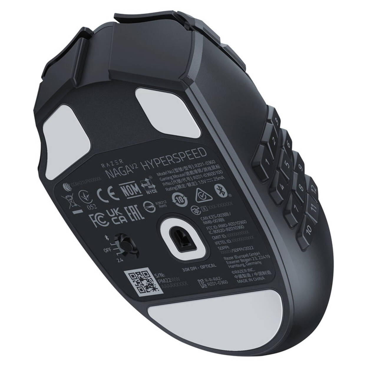 Maus Gaming Razer Naga V2 HyperSpeed / Wireless / 30000 DPI / 19 Butona – Zezë - 4