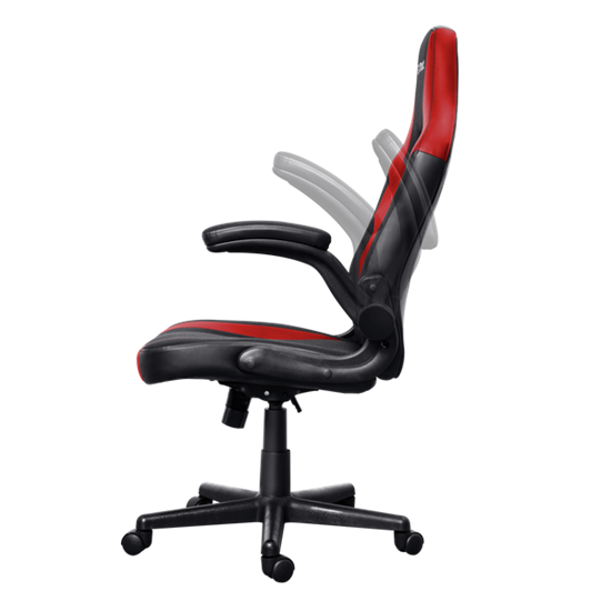 Karrige Gaming Trust GXT 703R Riye / / Flip-Up Armrests / Tilt-Lock / 128cm / 140kg – Kuqe/Zezë - 4