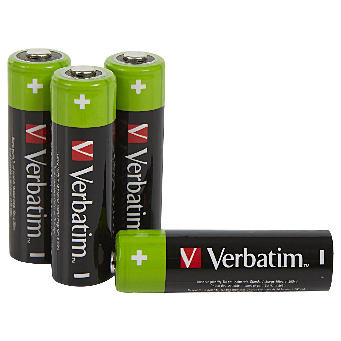 Bateri të Vogla të Rikarikueshme Verbatim AA, NiMH, 1.2V, 2500mAh, 4 copë - 4
