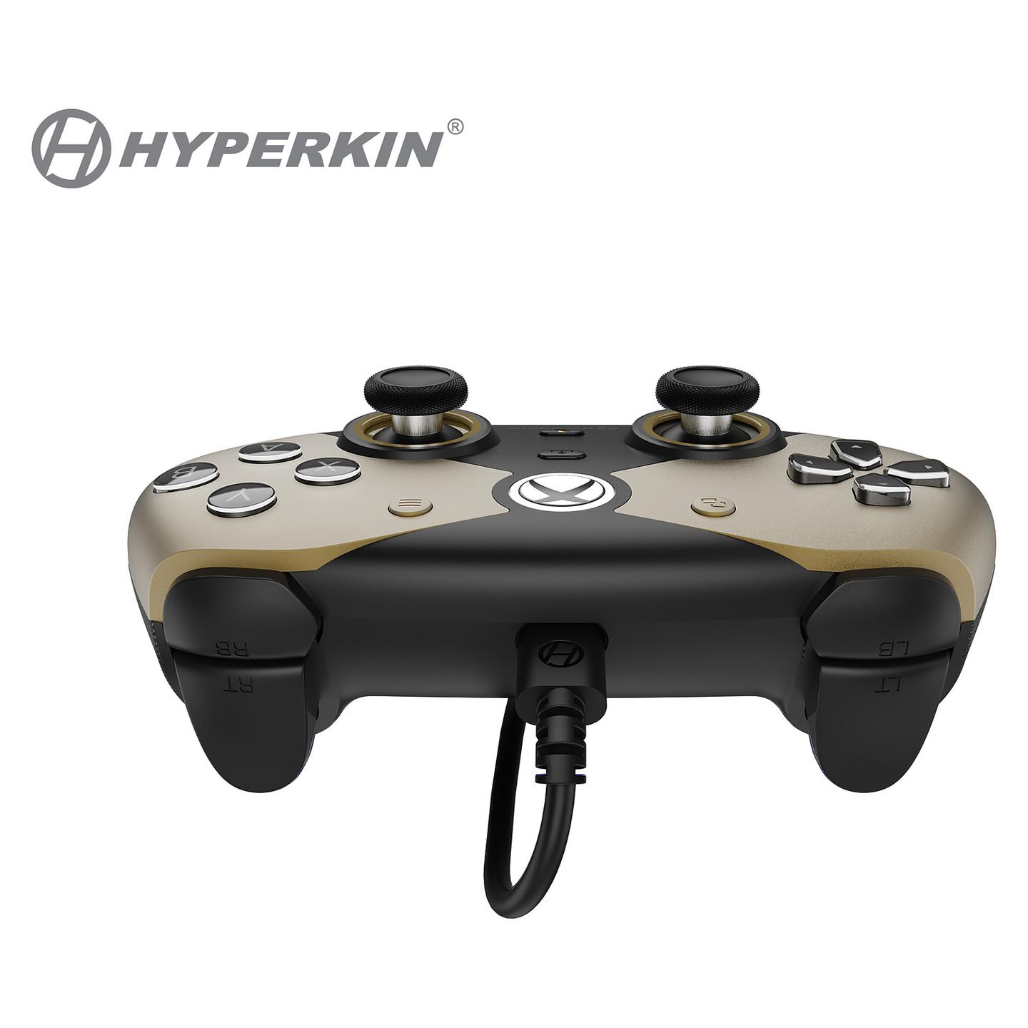 Kontroller për PC / Xbox Hyperkin The Competitor / Wired / Hall Effect / 2 Butona të Programueshëm – Ari/Zezë - 5