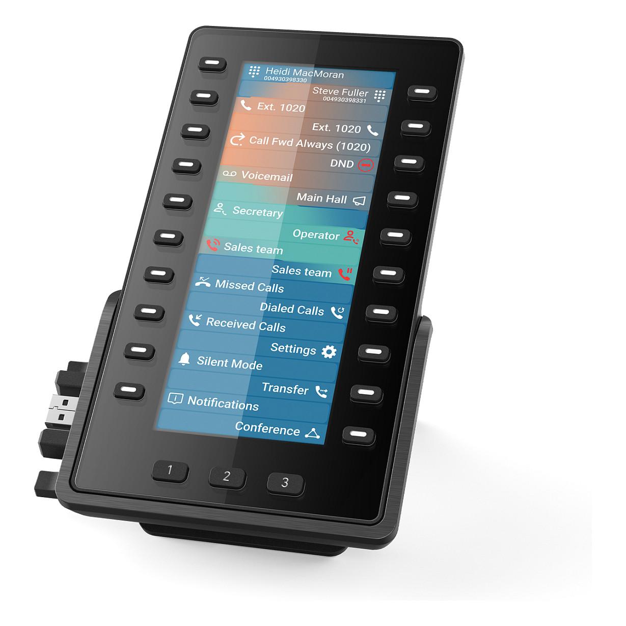 Modul Zgjerimi për Telefon VoIP Snom D8C, 6.86", TFT, 1280x480, 20 Taste, 60 Funksione të Programueshme, USB 2.0 - Zezë - 11