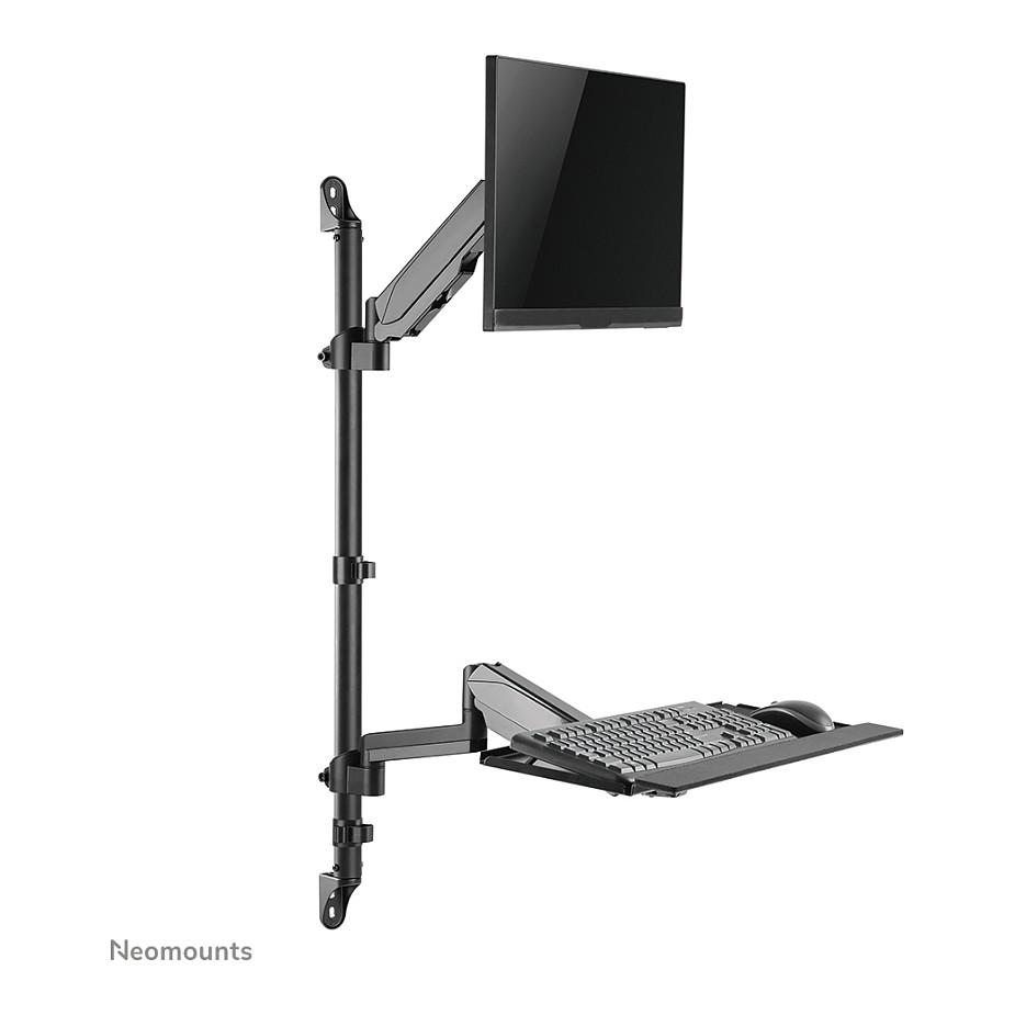 Workstation Muri për Monitor Neomounts WL90-325BL1 / 1 Monitor / 17"-32" / 9kg / Gas Spring / Rregullim Lartësie 44-95cm / Tilt ±35° / Swivel ±90° / Rotacion ±180° - Zezë - 11