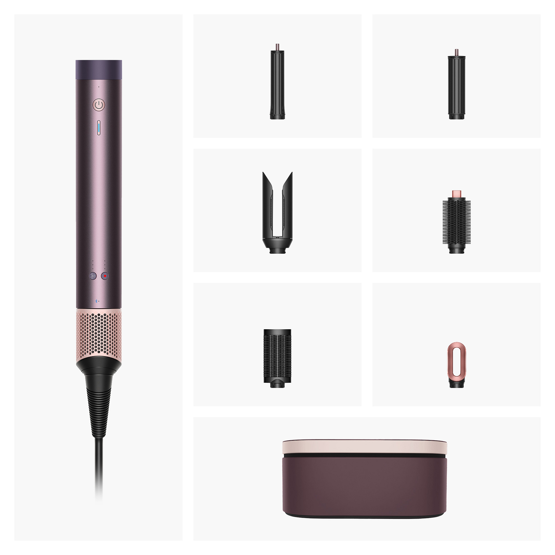 Stiluese për flokë Dyson Airwrap Co-anda2x Straight + Wavy / 6-in-1 / Hyperdymium 2 / Bluetooth / MyDyson – Vjollcë/Zezë - 2