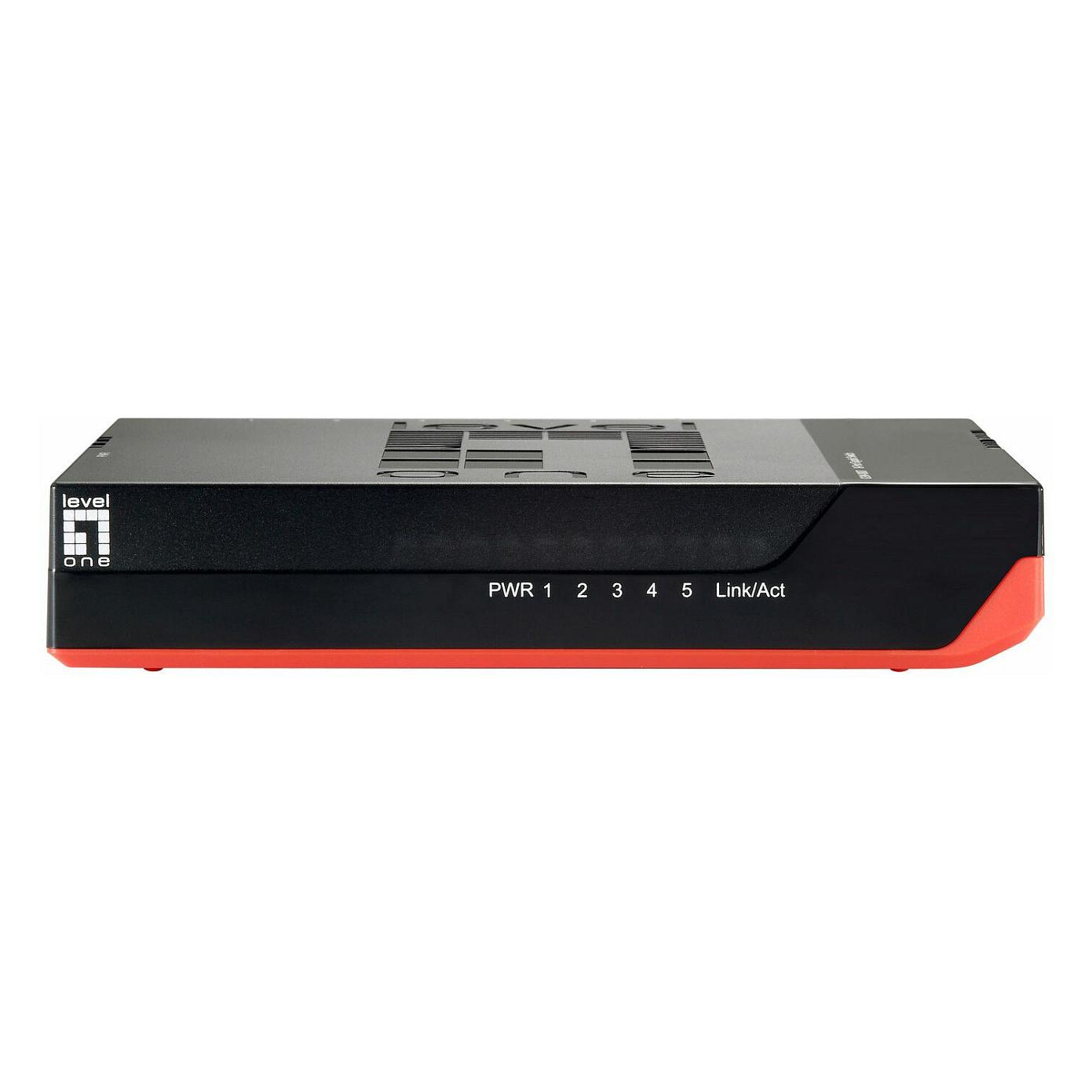 Switch LevelOne GSW-0507, 5× Gigabit Ethernet RJ45, Unmanaged, 10Gbps – Zezë/Kuqe - 6