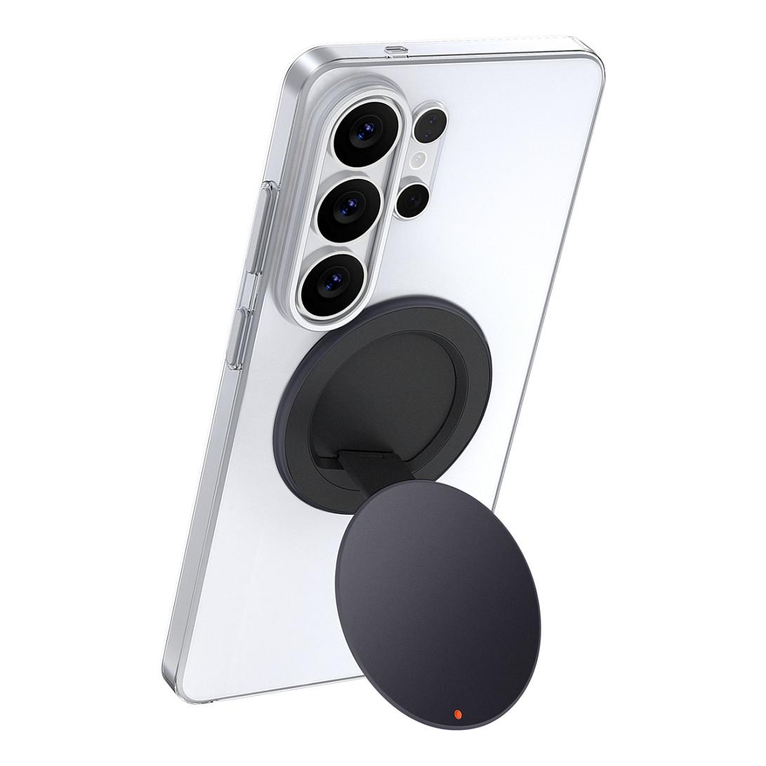 Aksesorë për telefon Samsung by Hochuen 360 Magnet Stand / Magnetike / E palosshme / Rrotullim 360° / Për telefon dhe tabletë - Zezë - 6
