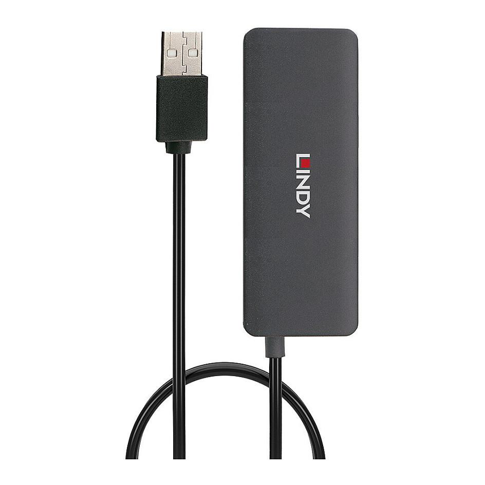 Splitter USB Lindy 42986 / USB 2.0 / 4x USB-A / 480 Mbit/s / 0.8 m - Zezë - 2
