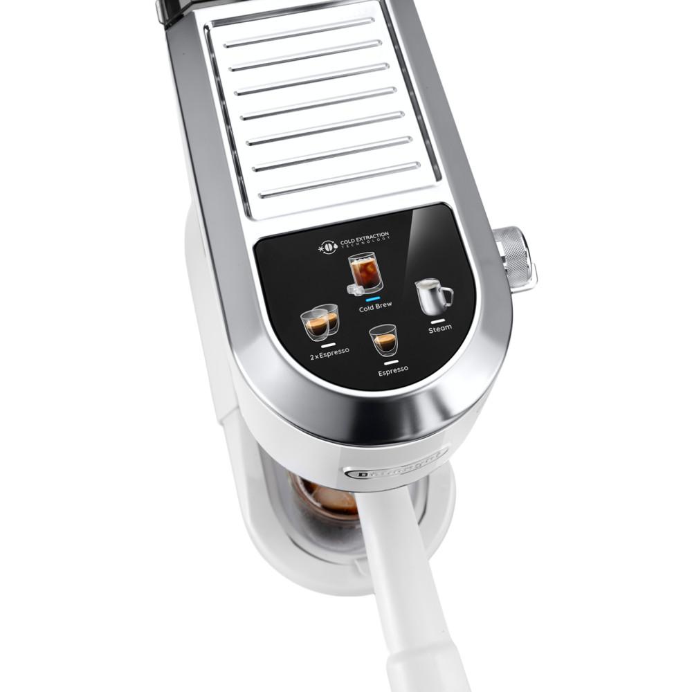 Aparat për kafe De’Longhi Dedica Duo EC890.WI, 15 bar, 1450W, 1.1L, Cold Brew - Bardhë - 3