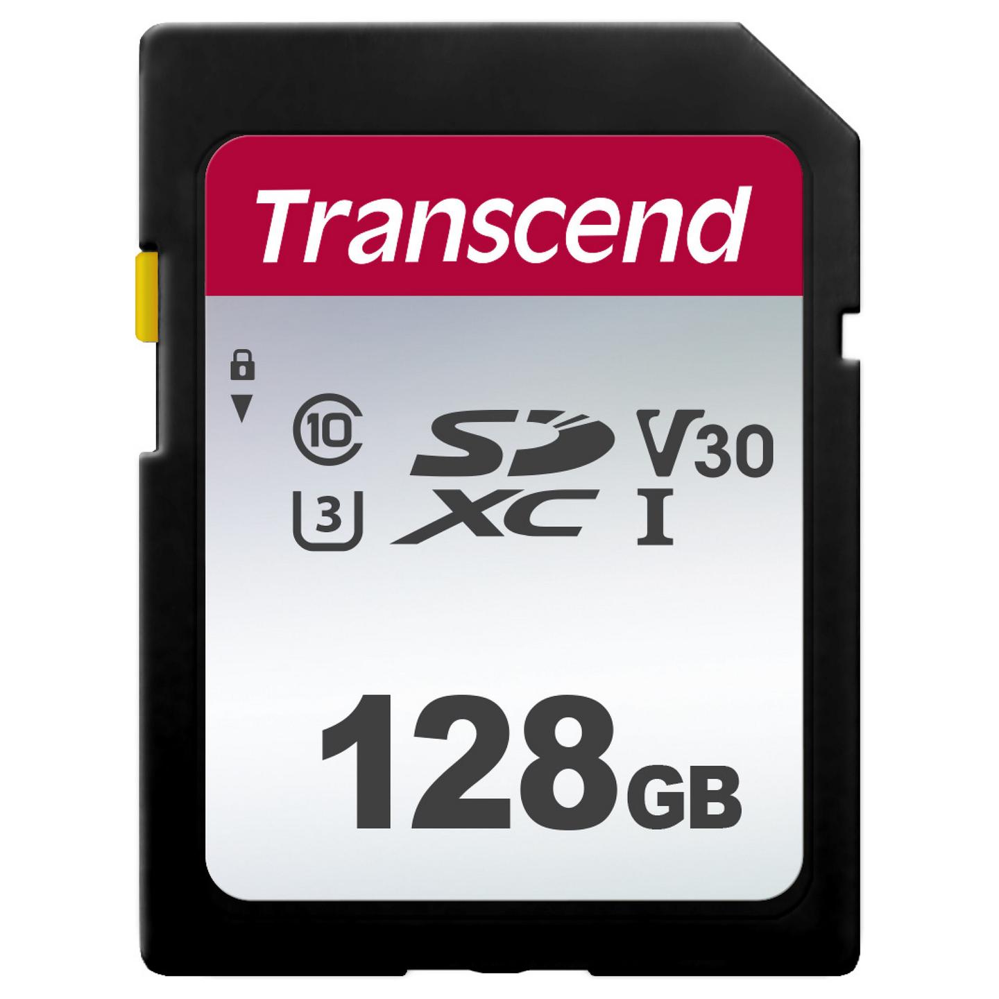 Kartë Memorie Transcend 300S, SDXC, 128GB, UHS-I, Class 10, U1, 100MB/s - Zezë - 2
