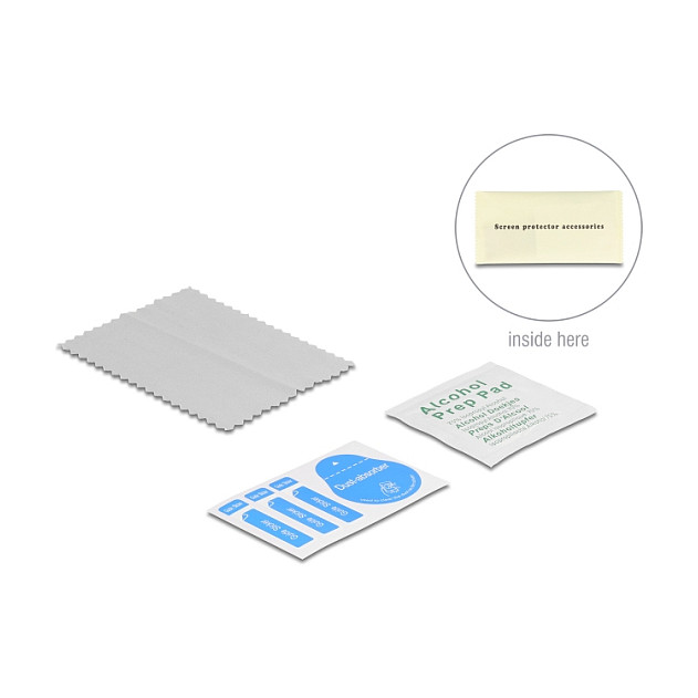 Mbrojtëse për ekran DeLOCK / Apple iPhone 16 / Xham Tempered Glass Privacy Anti-Spy 4-Way - Transparente - 4