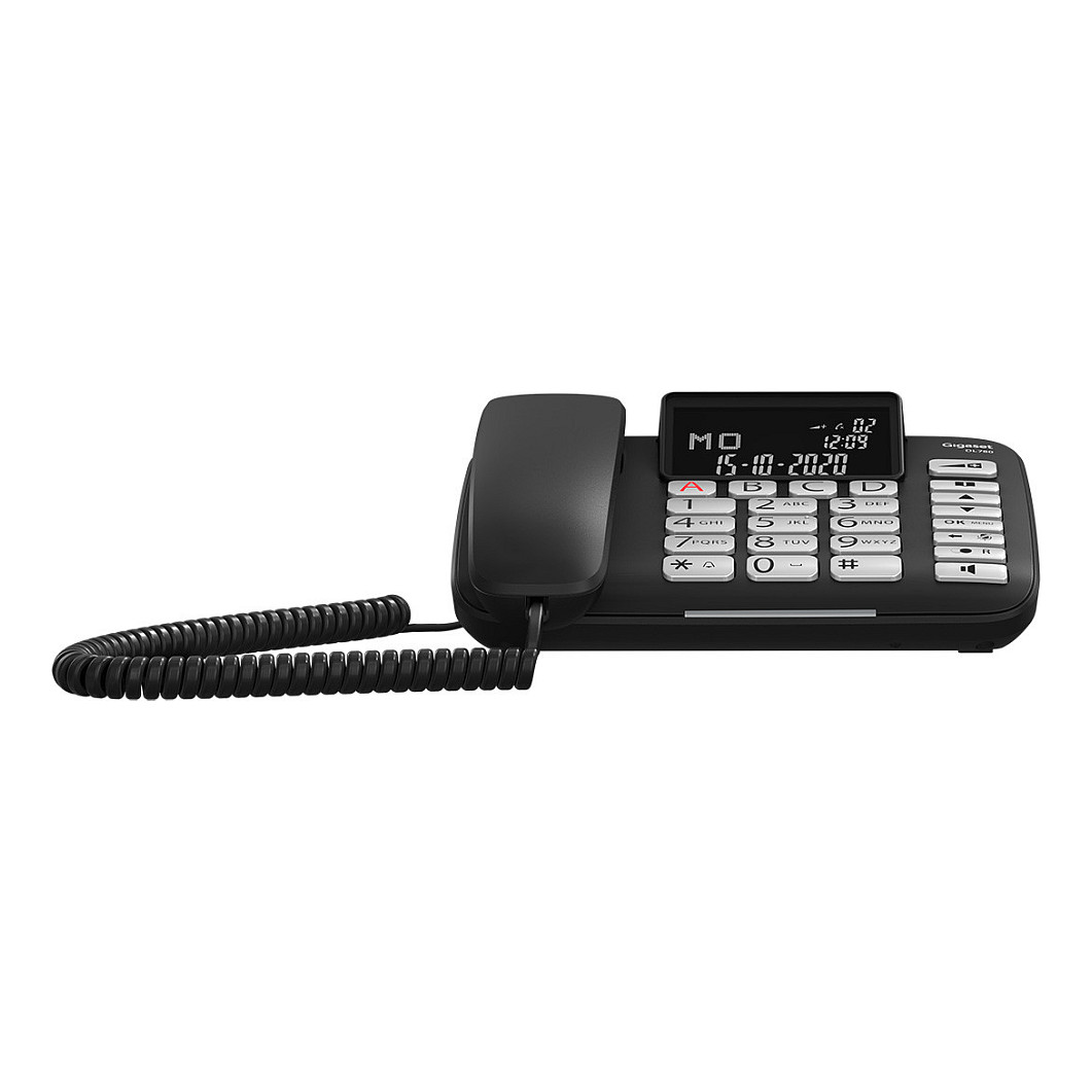 Telefon i thjeshtë Gigaset DL780 Plus / Analog / DECT & Hands-Free - Zezë - 5