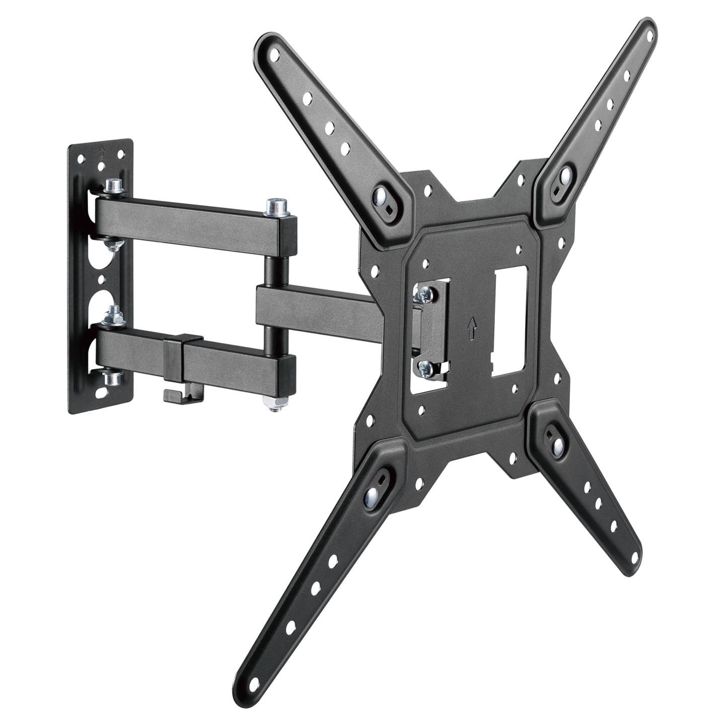 Mbajtëse Muri për TV Equip 650413 / 23"-55" / 30kg / Full Motion / Tilt -10° deri +3° / Swivel ±90° - Zezë