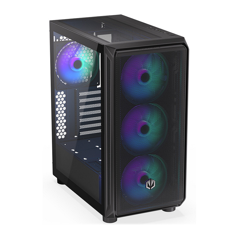 Kasë PC ENDORFY Arx 500 ARGB / ATX / ITX / Micro ATX / 4x 140mm ARGB Fan / SSD 2.5" / HDD 2.5"/3.5" - Zezë - 8
