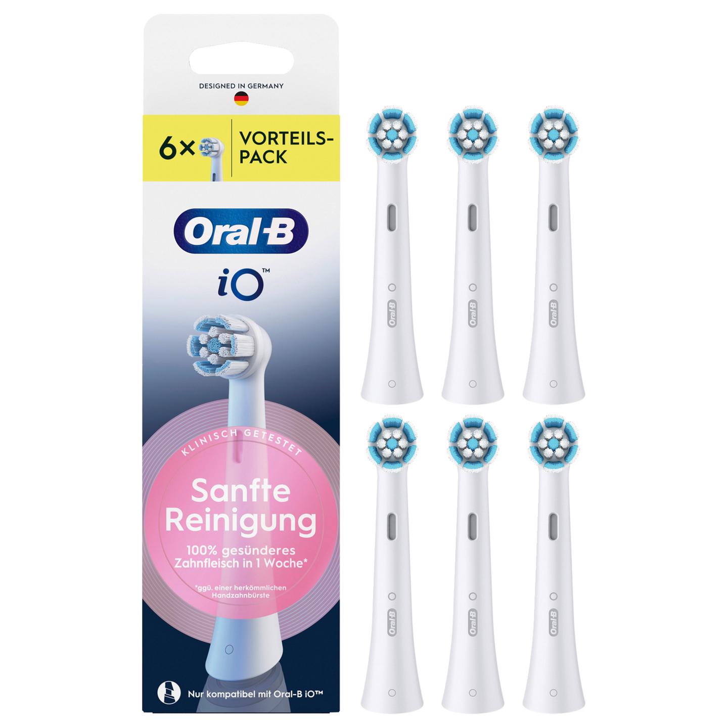Koka Zëvendësuese për Furçë Dhëmbësh Oral-B iO Sanfte Reinigung / 6 Copë / Fije të Buta / Për Oral-B iO – Bardhë - 16