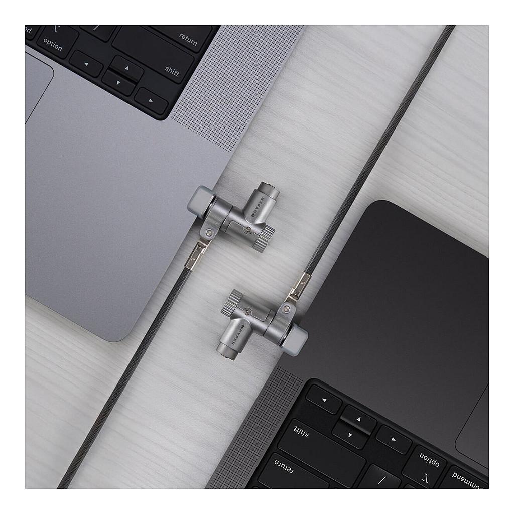 Bravë Sigurie për Laptop Targus HyperShield HS5910GL, MacBook Pro 14"/16", Kabllo 1.8m, Me Çelës - Argjend - 4