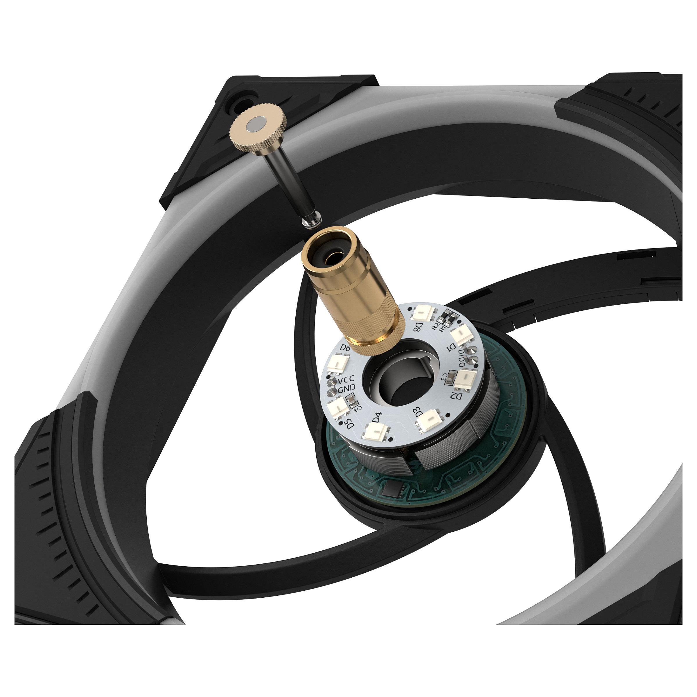 Ftohës për Kasë ASUS ROG Eurux GR120 ARGB Reverse / 120mm / 30mm / PWM / 2200 RPM / 70 CFM / ARGB / 3-Pack / ROG Hub – Zezë/Kuqe/Bardhë - 25