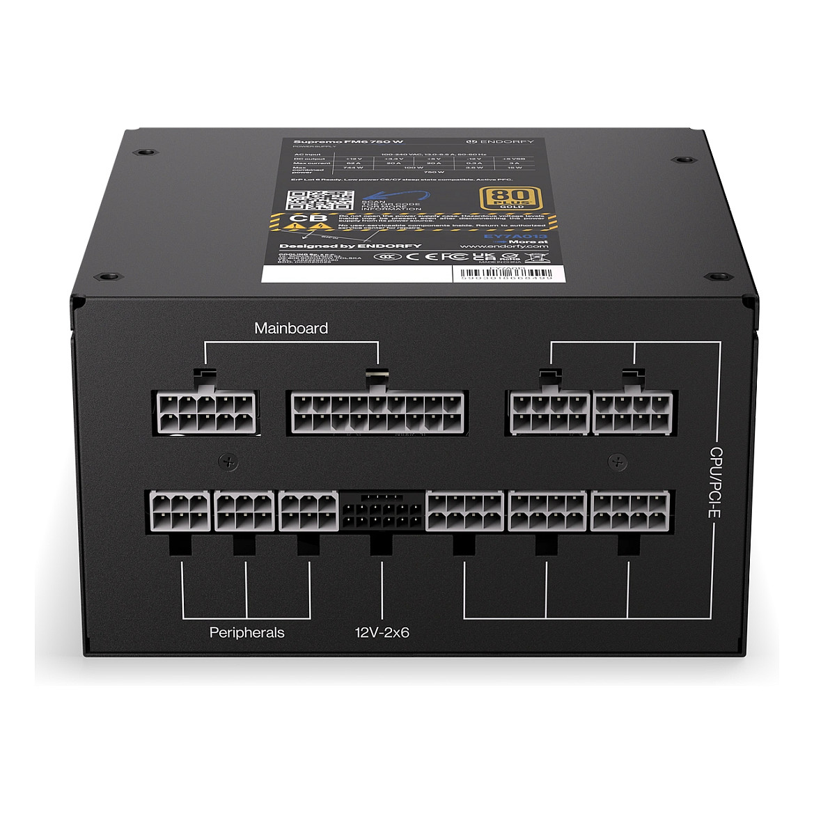 Furnizues Energjie Endorfy Supremo FM6 / 750W / ATX 3.1 / 80 PLUS Gold / Fully Modular - Zezë - 11