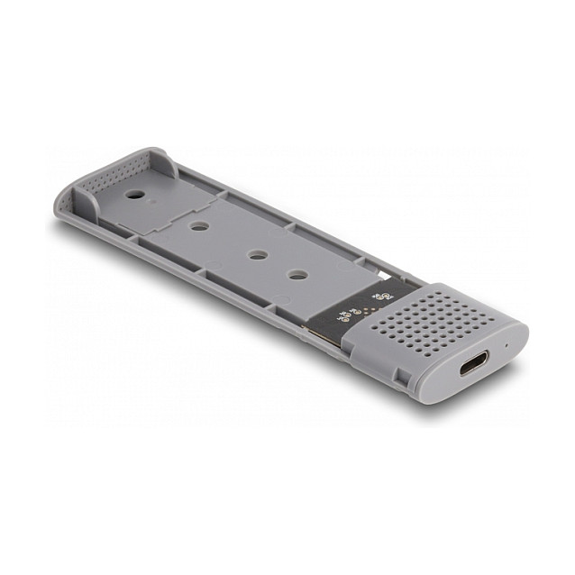 Delock 42019 External M.2 SSD Enclosure / NVMe PCIe + SATA / USB Type-C / 10Gbps / Tool-Free / 2230-2280 - 5
