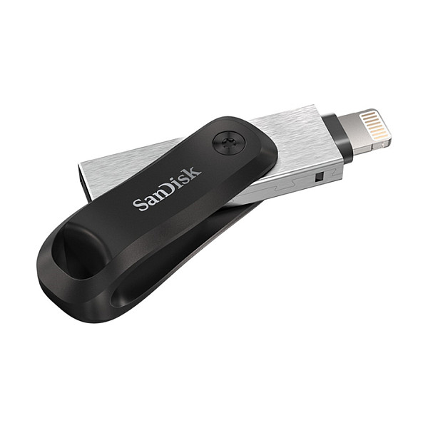 USB Flash Drive SanDisk iXpand Go / 128GB / USB-A + Lightning / USB 3.2 Gen 1 / Password Protection – Zezë/Argjend - 4