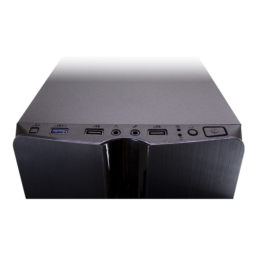 Kasë PC Inter-Tech Thunder / Midi Tower / ATX / 1x 120mm LED Fan / Acrylic Side Panel - Zezë - 9