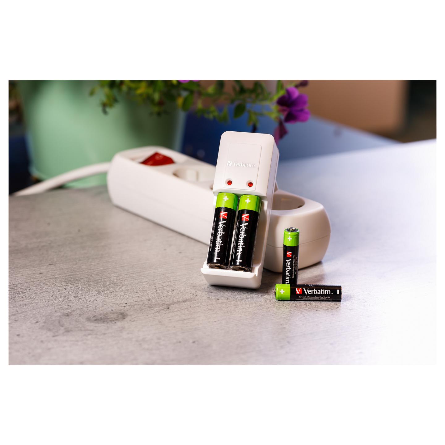 Bateri të Vogla të Rikarikueshme Verbatim AA, NiMH, 1.2V, 2500mAh, 4 copë - 8