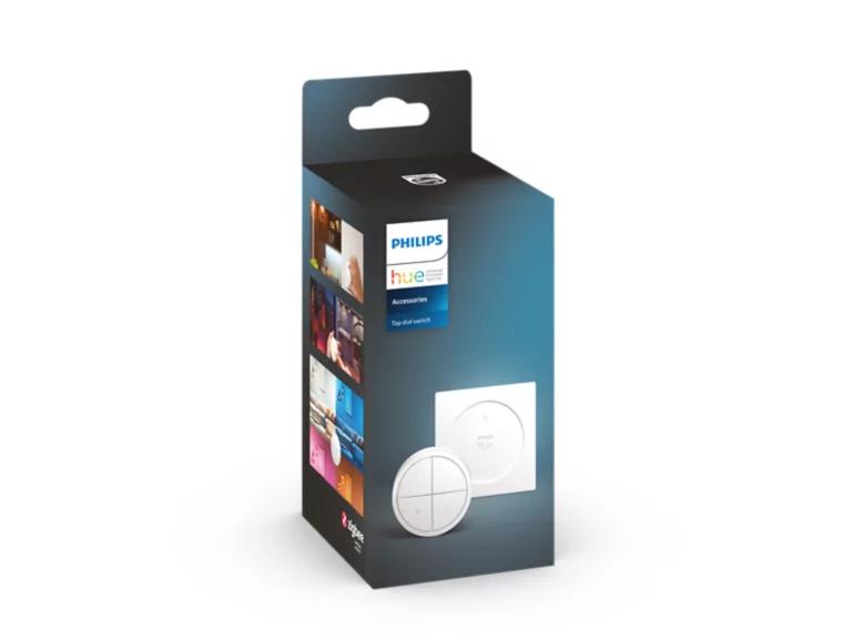 Ndërprerës Inteligjent Philips Hue Tap Dial Switch, 4 Butona, Rrotë për Rregullimin e Ndriçimit, Wireless, IP20 – Bardhë - 4