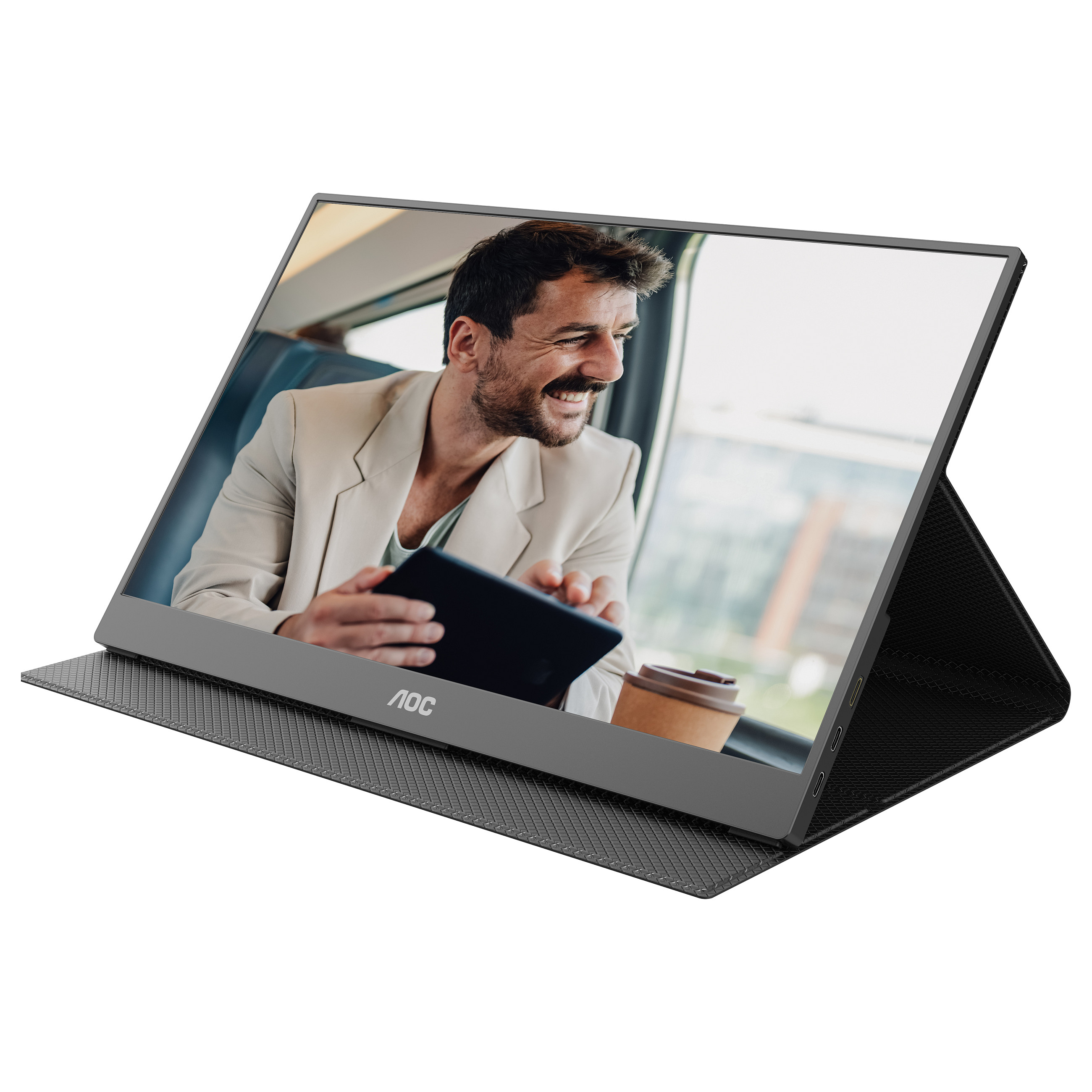 Monitor Portativ AOC 16T20E2 / 15.6" / Full HD IPS / 60Hz / 5ms / USB-C+Mini HDMI+Speakers - Zezë - 10