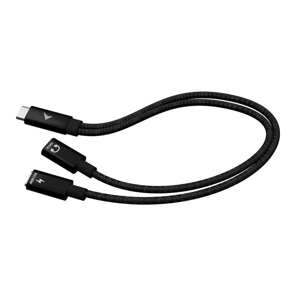 Kabllo USB i-tec C31DUALSPLITTERCBLPD / USB-C / USB-C PD 100W / USB 2.0 / 480Mbps / 0.3m - Zezë