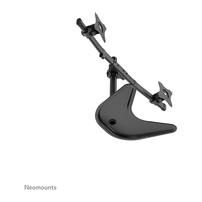 Mbajtëse për Monitor Neomounts NM-D335DBLACK / 2 Monitorë / 10"-27" / 8kg për monitor / VESA 75x75-100x100 - Zezë - 8
