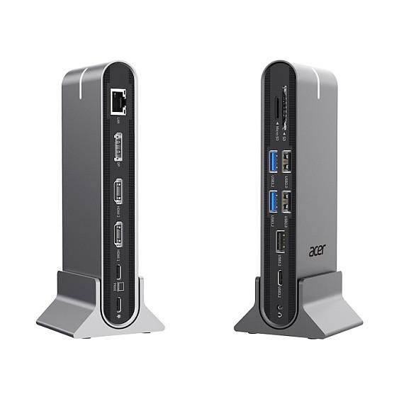 Docking Station USB-C Acer HP.DSCAB.022, 15-in-1, 2× HDMI, DisplayPort, USB 10Gbps, Gigabit Ethernet, MicroSD, 100W PD - Argjend - 5