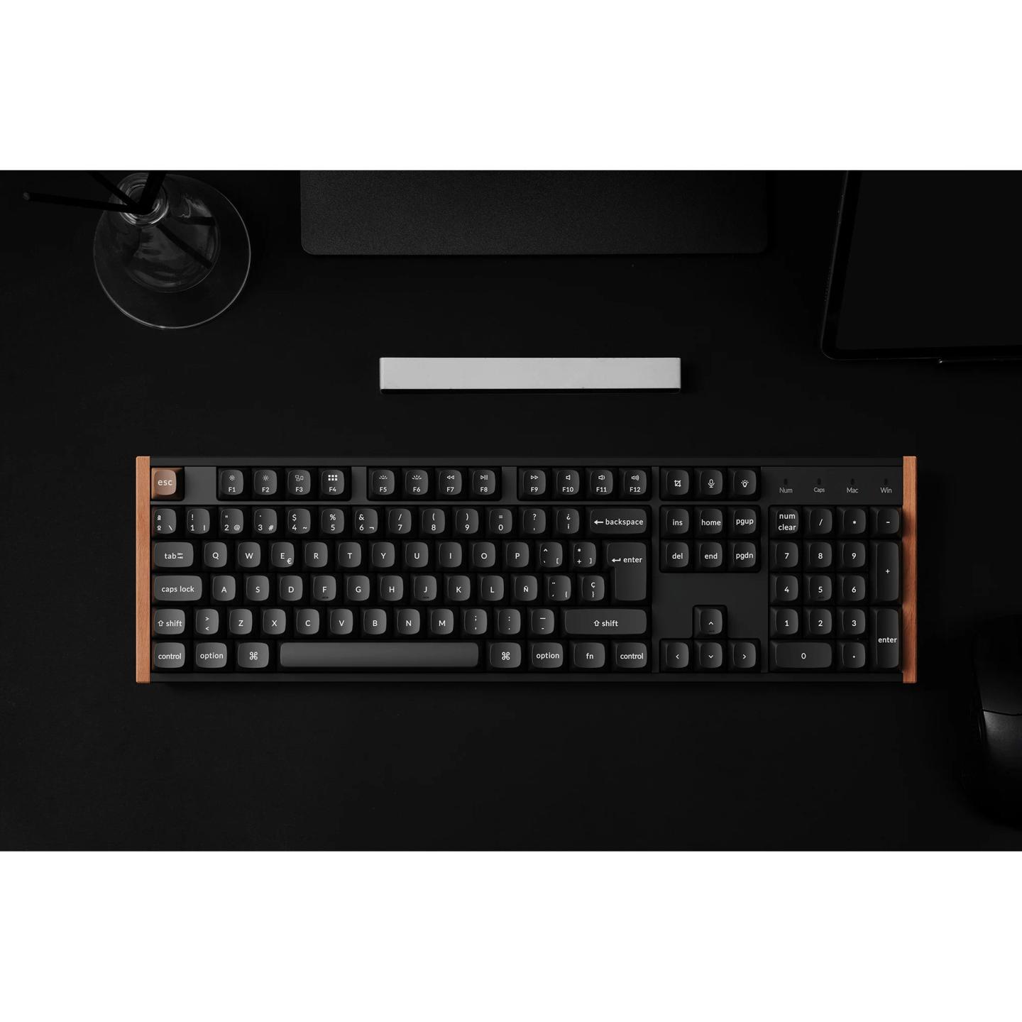 Tastierë Gaming Keychron K10 HE / Full-Size / Mekanike Hall Effect / Gateron Double-Rail Nebula / Hot-Swap / RGB / Wired&Wireless / USB-C / Bluetooth + 2.4 GHz / Gjerman - Zezë/Kafe - 4