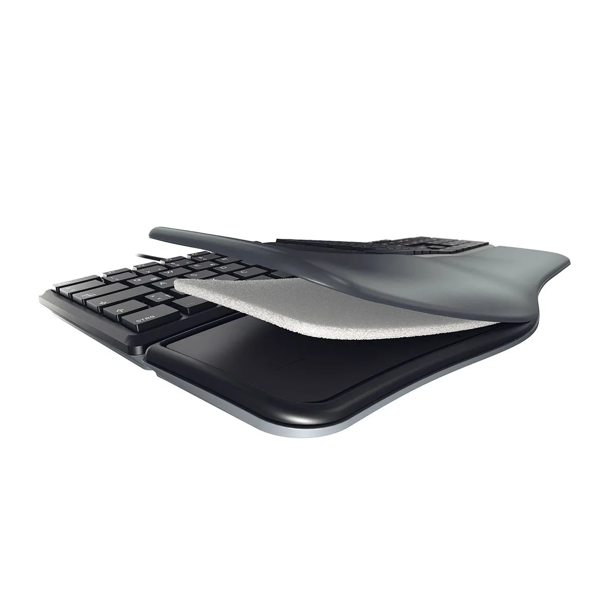 Tastierë Me kabllo CHERRY KC 4500 ERGO / Ergonomic / USB / Pan-Nordic Layout / Numpad - Zezë - 4