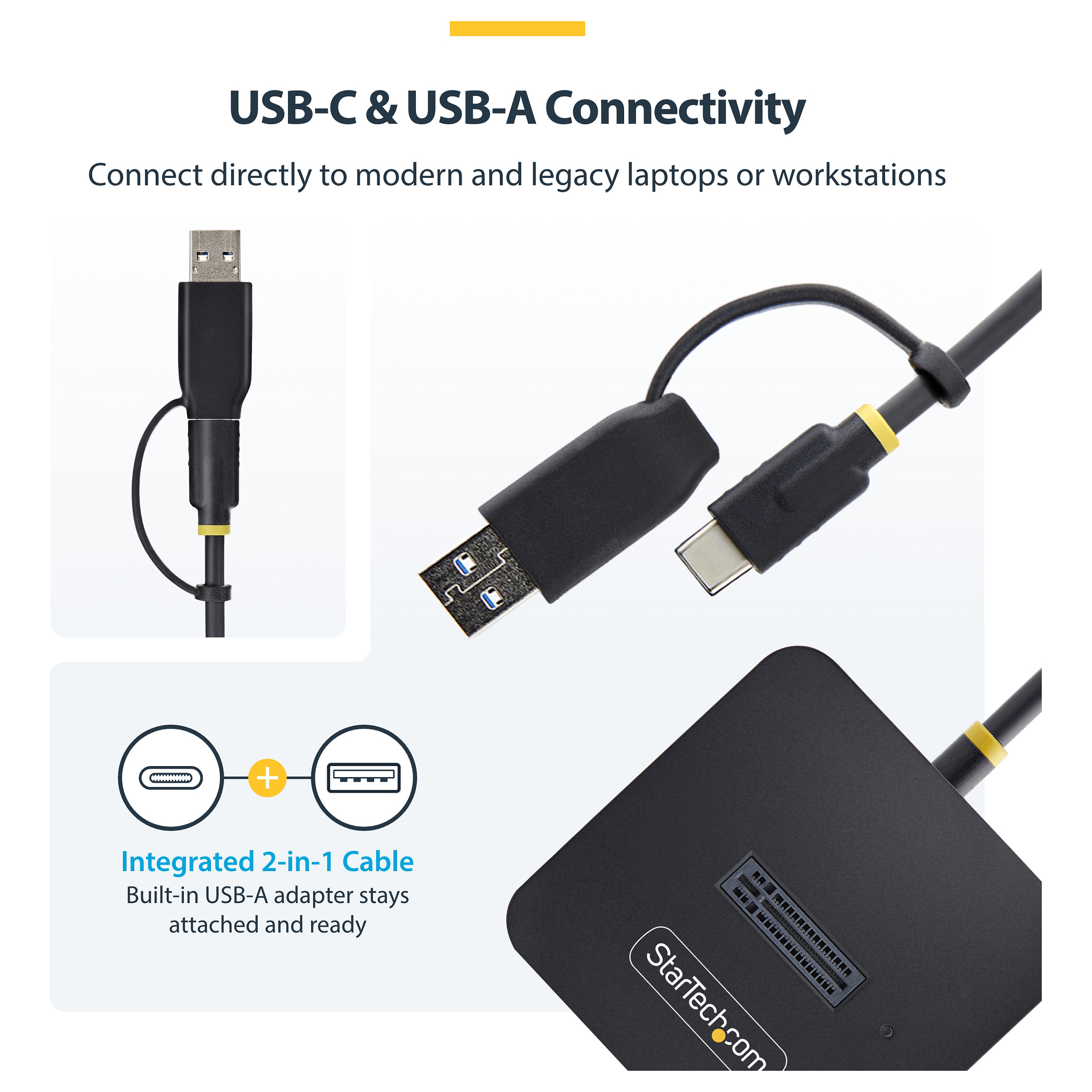 USB Docking Station StarTech.com 1USB3-NVME-DOCK / USB-C / USB-A / M.2 NVMe / 10Gbps - Zezë - 9