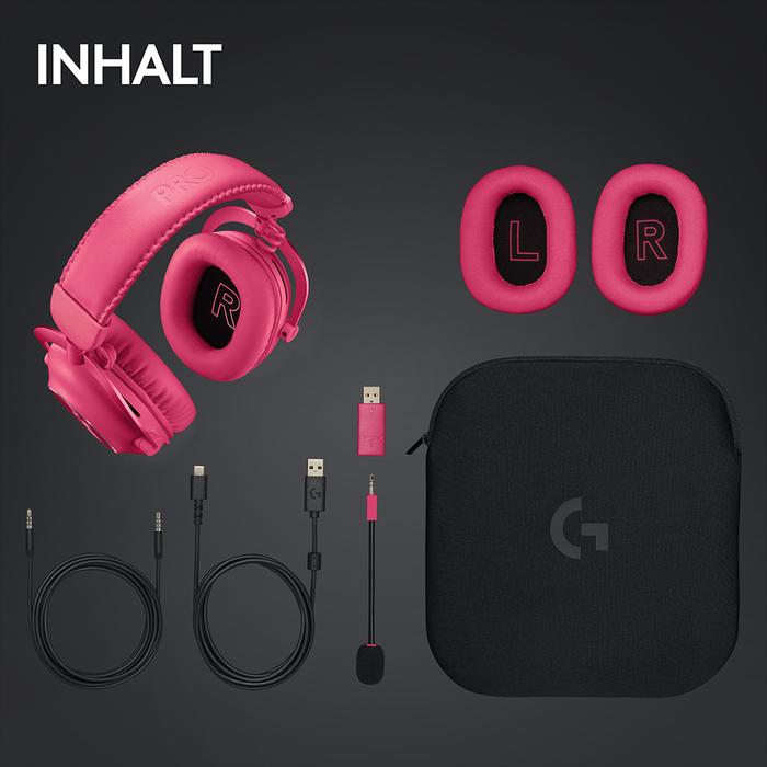 Kufje Gaming Logitech PRO X 2 LIGHTSPEED, 981-001275, Wireless, Bluetooth, 3.5mm, 50 Orë - Rozë - 2