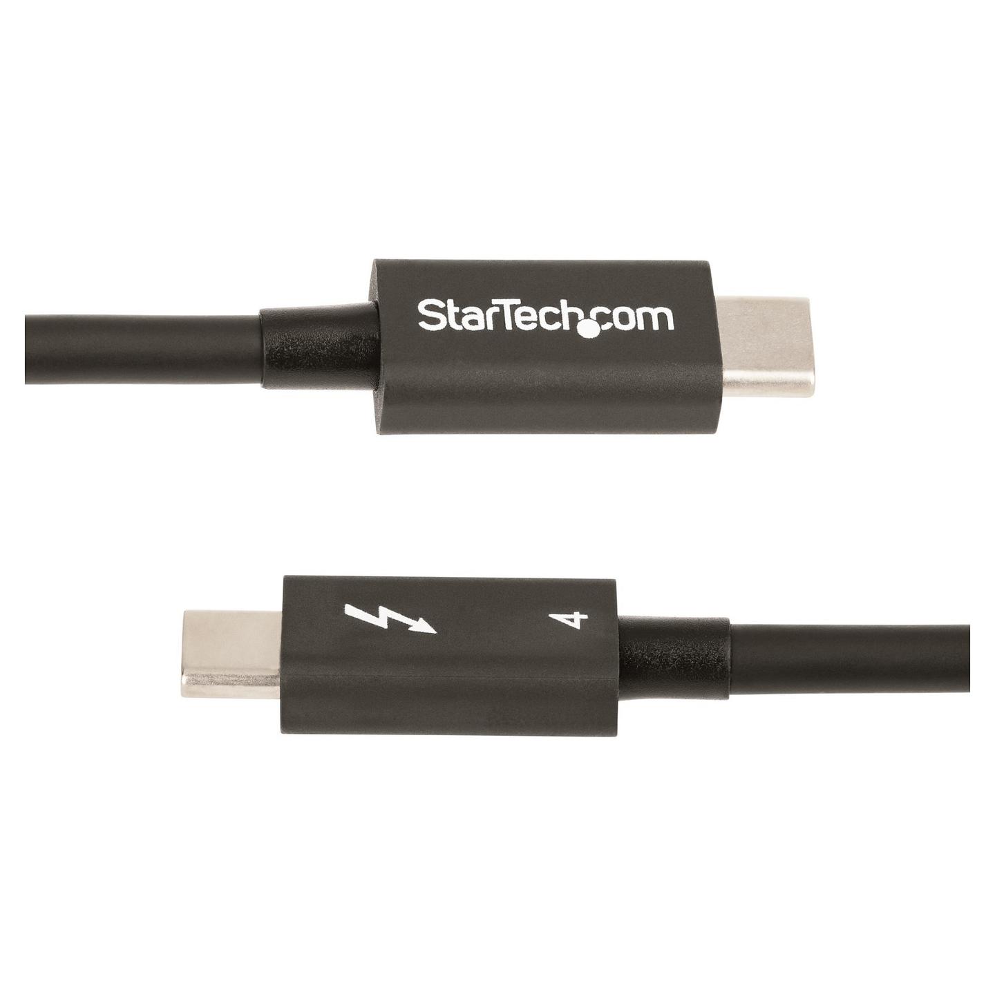Kabllo USB StarTech.com TBLT4MM1M / USB-C në USB-C / Thunderbolt 4 / 40Gbps / 100W / 1m - Zezë - 3