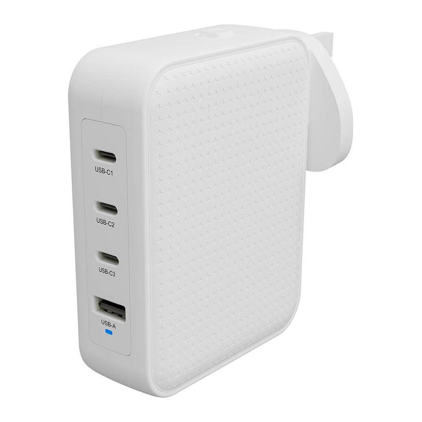 Karikues USB-C Targus HYPER HJ1001WHWWGL, 145W, 3x USB-C, 1x USB-A, GaN, Power Delivery 3.1, PPS - Bardhë - 3